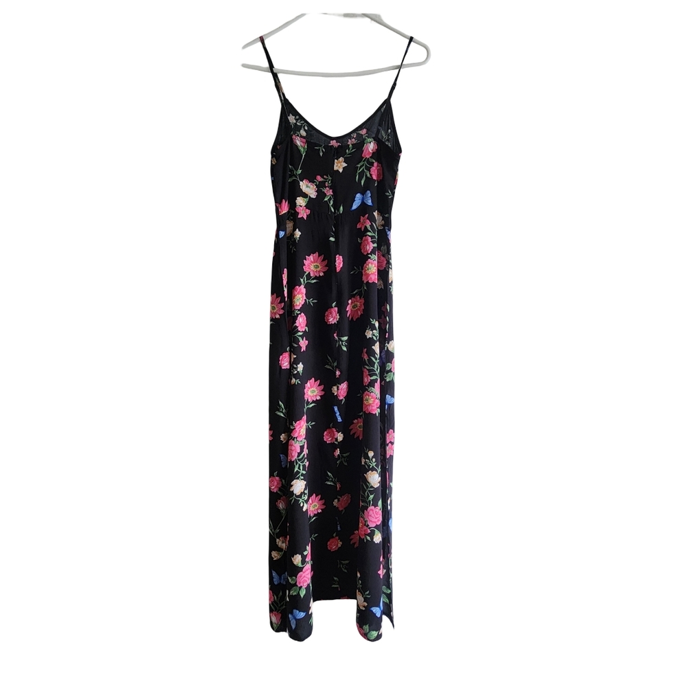 Parisian_ Black and Pink Sleeveless Maxi Sundress